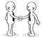 Businessmen shaking hands. Business negotiations are concluded. A person making an appointment.