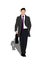 Businessmen walking on white background