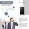 Businesspeople Chat Smart Phone Talk Infographics