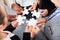 Businesspeople Holding Jigsaw Puzzle