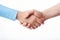 Businesspeople shaking hands in agreement with copy space for text, business handshake concept