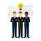 Businesspeople teamwork avatars characters icon