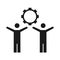 Businesspeople teamwork cooperation management developing successful silhouette style icon