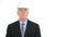 Businessperson Image with Hardhat Looking to Camera in a Interview