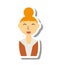 Businesswoman avatar elegant isolated icon
