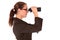 Businesswoman binoculars