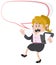 Businesswoman Buddy shouting with Speech Bubble