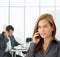 Businesswoman busy in office