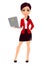 Businesswoman cartoon character. Beautiful woman