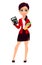 Businesswoman cartoon character. Beautiful woman