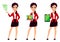 Businesswoman cartoon character. Beautiful woman