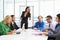 Businesswoman Conducting Meeting In Boardroom