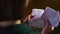 Businesswoman counting banknotes 500 euro.