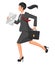 Businesswoman is fast running