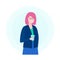 Businesswoman - flat design style illustration