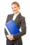 Businesswoman with folder