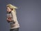 Businesswoman With Folder And Blond Hair Blowing In Wind