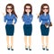 Businesswoman With Glasses Gestures