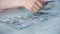 Businesswoman Hands Counting Dollar Banknotes On Wooden Table.