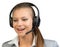 Businesswoman in headset