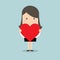 Businesswoman holding heart shape