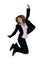 Businesswoman jumping