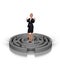 Businesswoman in labyrinth