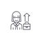 Businesswoman linear icon concept. Businesswoman line vector sign, symbol, illustration.