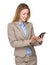 Businesswoman look at cellphone