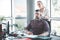 Businesswoman massaging shoulders to colleague at office. Office