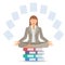 Businesswoman meditation B
