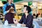 Businesswoman Ordering Lunch in Cafe