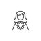 Businesswoman person line icon