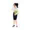 Businesswoman on phone call - business woman talking on smartphone