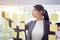 Businesswoman prepare brainstorm conference with paper note in meeting room office background, meeting successful business