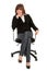 Businesswoman sitting in office chair