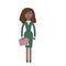 Businesswoman Stand Holding Documents, Business Woman Full Length