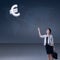 Businesswoman with symbol currency of euro