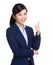 Businesswoman with thumb up