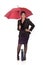 Businesswoman umbrella