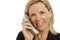 Businesswoman uses phone