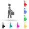 businesswoman, walk multi color style icon. Simple glyph, flat vector of business woman icons for ui and ux, website or mobile