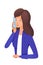 Businesswoman wearing formal suit and speaking mobile phone. Cartoon office worker character. Vector flat cutout