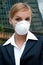 Businesswoman Wearing Mask