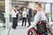 Businesswoman wheelchair user for inclusion concept