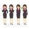 Businesswoman Working Character Poses