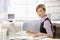 Businesswoman working at desk