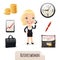 Businesswomans icons set