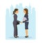 Businesswomen shaking hands. Business agreement