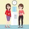 Businesswomen Water Cooler